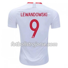 Polen Matchtröjor Robert Lewandowski 9 Hemma Fotbollströja VM 2018